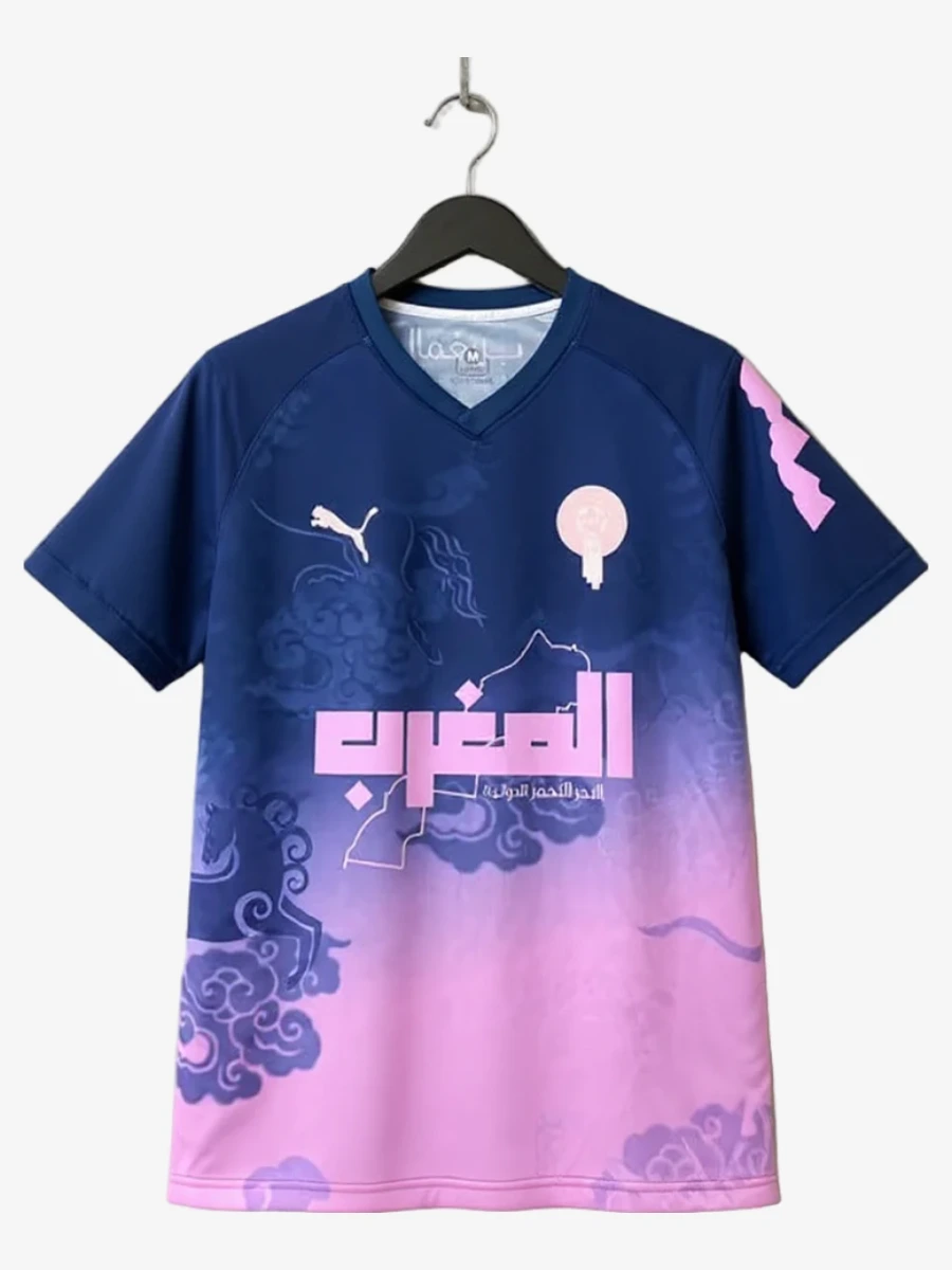 maillot-concept-maroc-edition-blue-rose-2025-2026 studio v12 Camisola Concept Marrocos Edição Azul Rosa 2025-2026