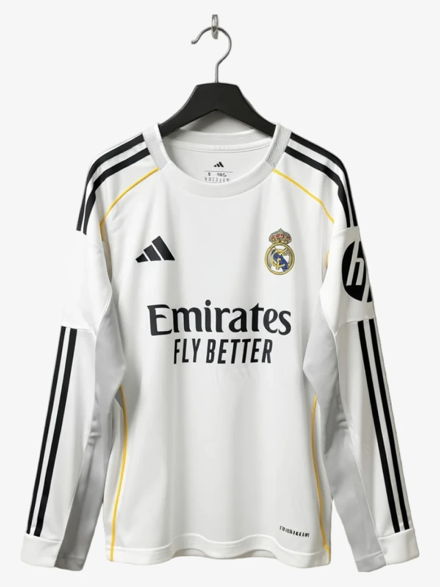maillot-manche-longue-real-madrid-2025-2026 studio v12 Camisola Manga Comprida Real Madrid 2025/2026