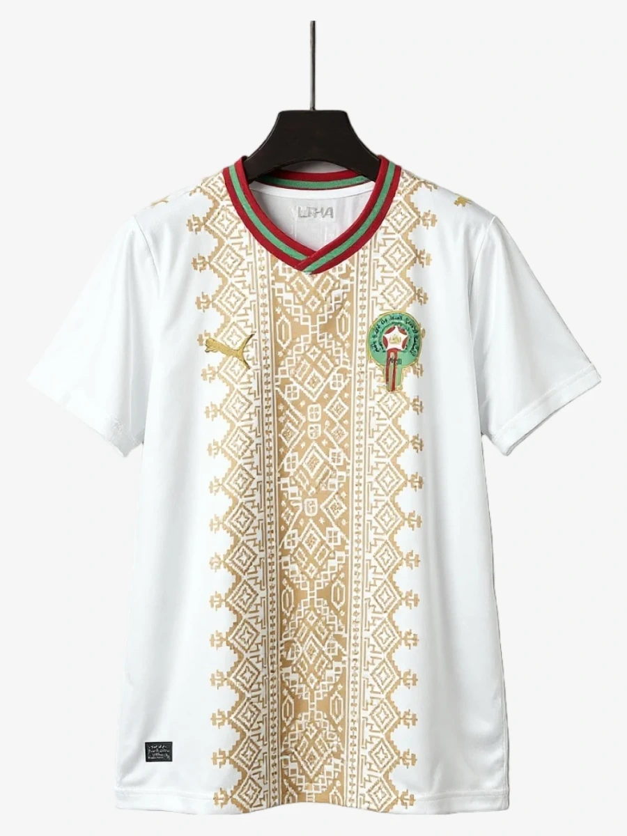 maillot-maroc-blanc-exterieur-coupe-du-monde-2026 studio v12 Camisola Marrocos Branca Alternativa Mundial 2026