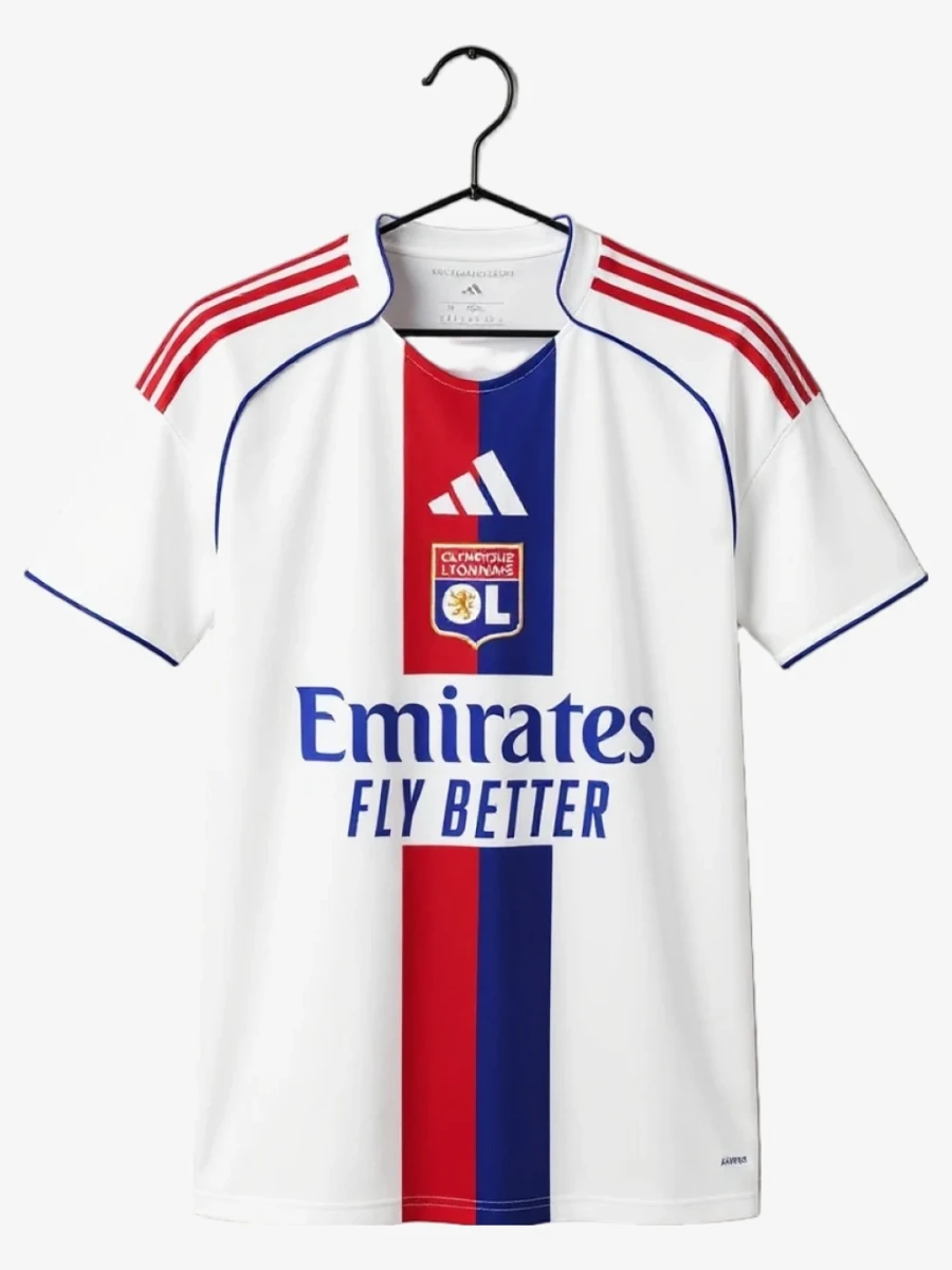 maillot-olympique-lyonnais-ol-domicile-2025-2026 studio v12 Camisola Olympique Lyonnais OL Principal 2025-2026