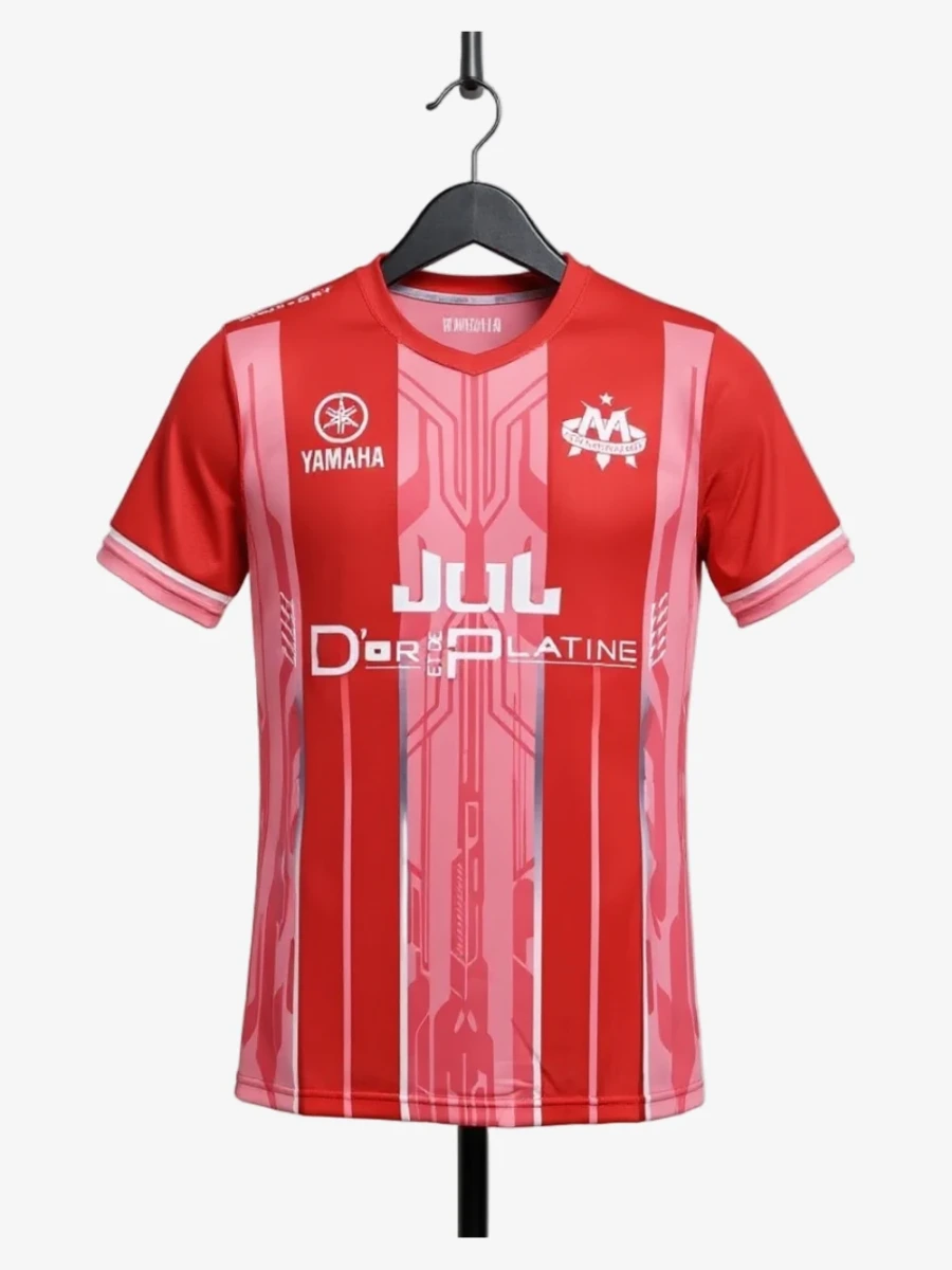 maillot-om-x-jul-rouge-2025-2026 studio v12 Camisola OM X Jul Rouge 2025-2026
