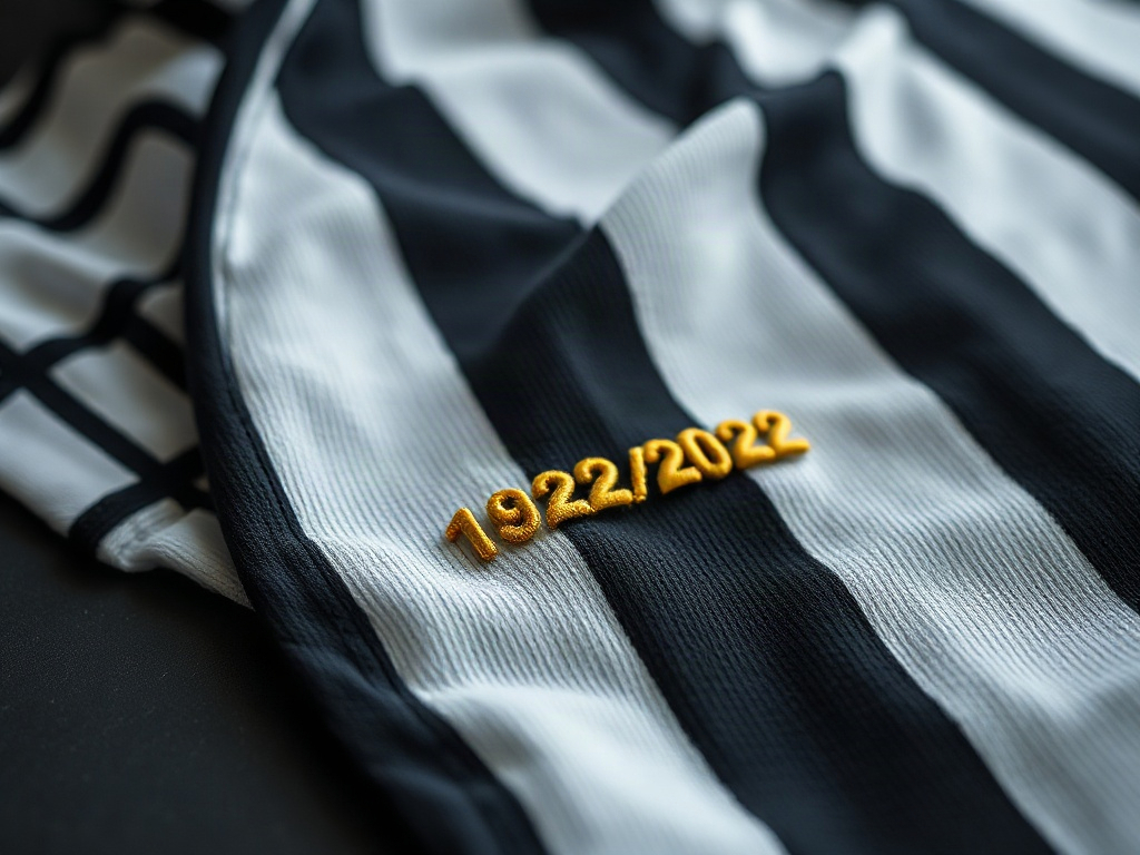 Bordado do escudo centenário da camisola do Vitória SC com inscrição 1922-2022