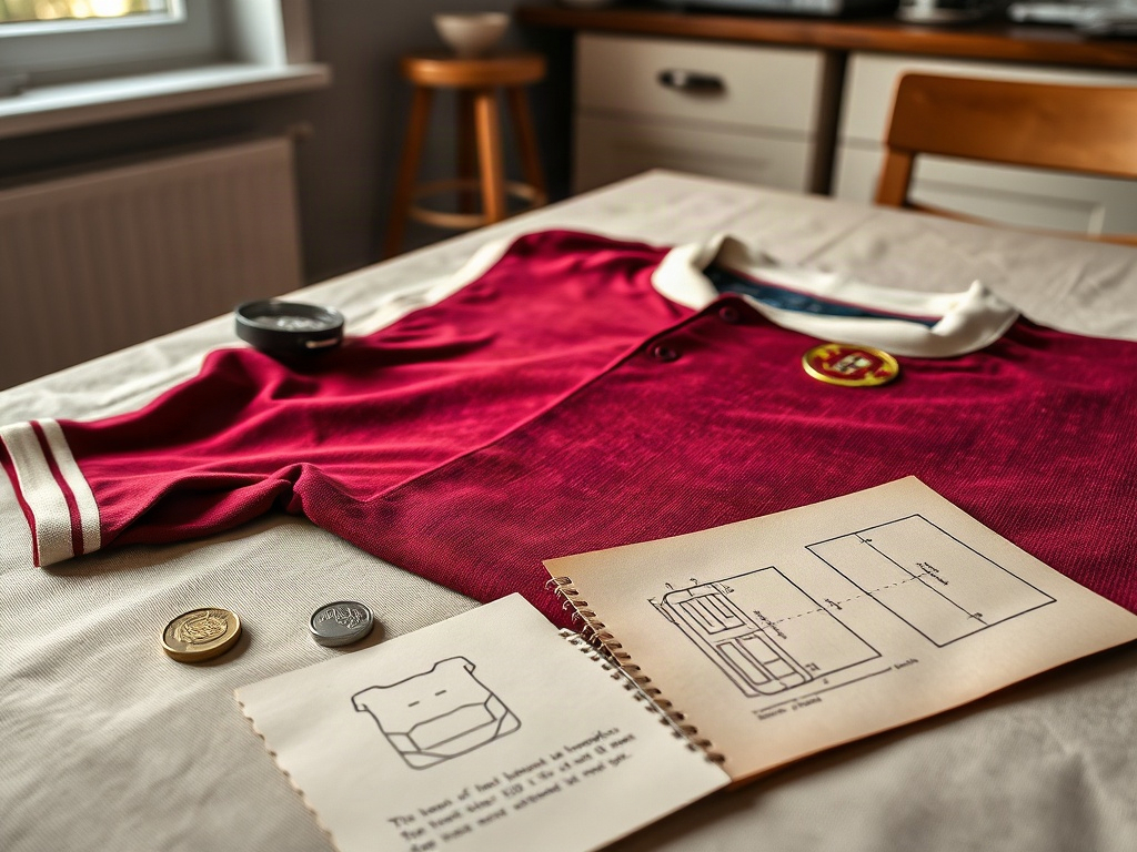 Detalhe do serigrafado artesanal e textura de algodão numa camisola conceito de futebol portuguesa